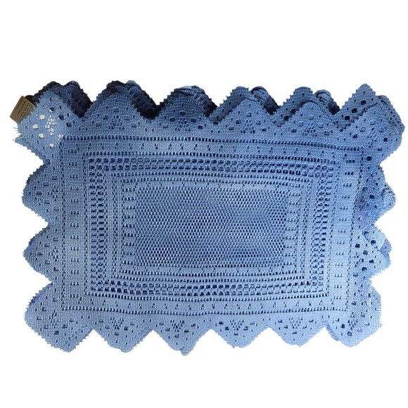 Purple Lace Placemats twelve Polyester Elegant Table Decor - Picture 2 of 6